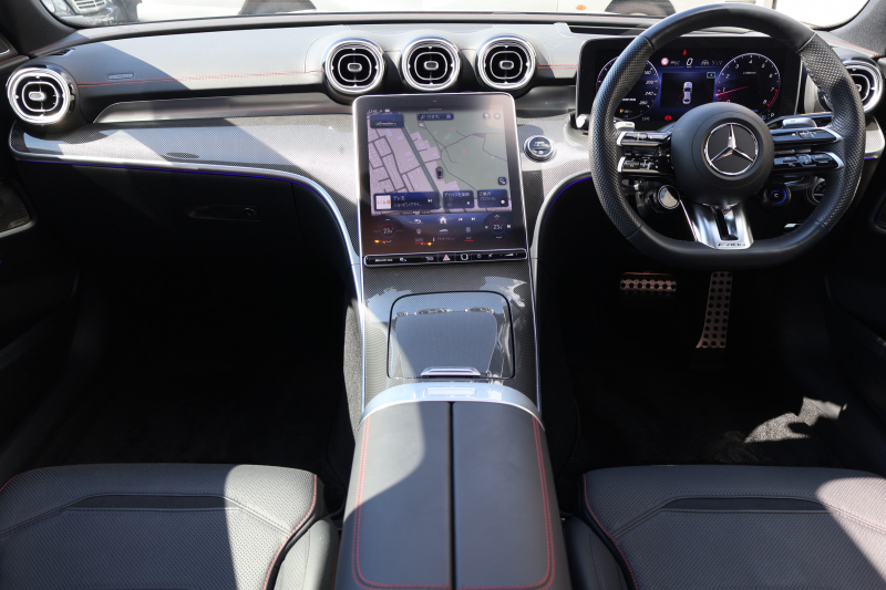 AMG Cクラス C43 4MATIC(BSG搭載ﾓﾃﾞﾙ)　現行型 Mercedes-AMGｴｸｽﾃﾘｱ＆ｲﾝﾃﾘｱ AMGﾅｲﾄPKG ﾚｰﾀﾞｰｾｰﾌﾃｨPKG ﾊﾟﾉﾗﾏSR 黒革 ｼｰﾄﾋｰﾀｰ ﾍﾞﾝﾁﾚｰﾀｰ MBUX ARﾅﾋﾞ地ﾃﾞｼﾞ 360度ｶﾒﾗ Burmester AppleCarPlay ﾘｱｱｸｽﾙｽﾃｱﾘﾝｸﾞ HUD AMG19ｲﾝﾁAW　新車保証
