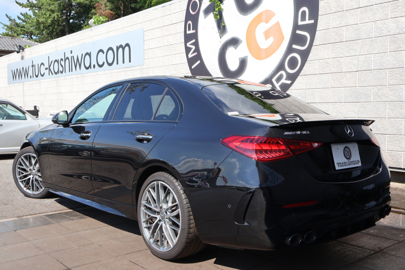 AMG Cクラス C43 4MATIC(BSG搭載ﾓﾃﾞﾙ)　現行型 Mercedes-AMGｴｸｽﾃﾘｱ＆ｲﾝﾃﾘｱ AMGﾅｲﾄPKG ﾚｰﾀﾞｰｾｰﾌﾃｨPKG ﾊﾟﾉﾗﾏSR 黒革 ｼｰﾄﾋｰﾀｰ ﾍﾞﾝﾁﾚｰﾀｰ MBUX ARﾅﾋﾞ地ﾃﾞｼﾞ 360度ｶﾒﾗ Burmester AppleCarPlay ﾘｱｱｸｽﾙｽﾃｱﾘﾝｸﾞ HUD AMG19ｲﾝﾁAW　新車保証