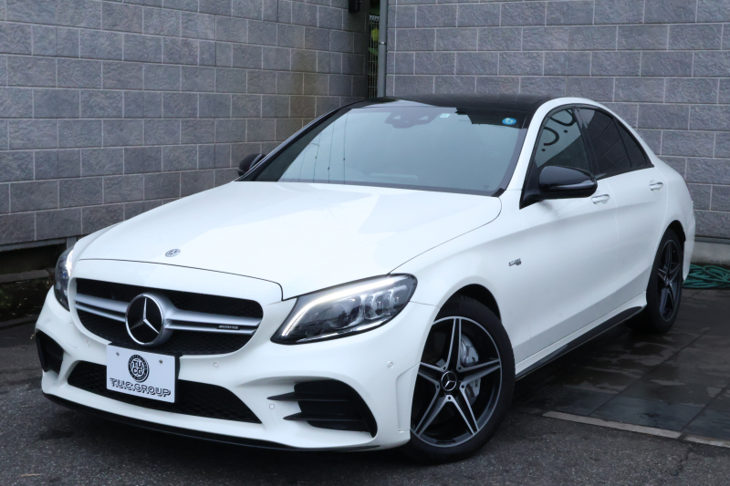 AMG Cクラス C43 4MATIC 　後期型 AMGｽﾀｲﾘﾝｸﾞPKG ﾚｰﾀﾞｰｾｰﾌﾃｨPKG ｴｱﾊﾞﾗﾝｽPKG ﾊﾟﾉﾗﾏSR ｸﾗﾝﾍﾞﾘｰ赤革 ｼｰﾄﾋｰﾀ 純正10.25ｲﾝﾁﾅﾋﾞ地ﾃﾞｼﾞ ｺｯｸﾋﾟｯﾄDisp AppleCarPlay Burmesterｻﾗｳﾝﾄﾞ Bﾓﾆﾀｰ 電動Rｹﾞｰﾄ ﾌｯﾄﾄﾗﾝｸOP 18ｲﾝﾁAW　2年保証