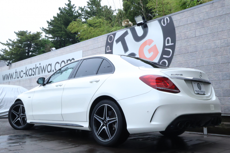 AMG Cクラス C43 4MATIC 　後期型 AMGｽﾀｲﾘﾝｸﾞPKG ﾚｰﾀﾞｰｾｰﾌﾃｨPKG ｴｱﾊﾞﾗﾝｽPKG ﾊﾟﾉﾗﾏSR ｸﾗﾝﾍﾞﾘｰ赤革 ｼｰﾄﾋｰﾀ 純正10.25ｲﾝﾁﾅﾋﾞ地ﾃﾞｼﾞ ｺｯｸﾋﾟｯﾄDisp AppleCarPlay Burmesterｻﾗｳﾝﾄﾞ Bﾓﾆﾀｰ 電動Rｹﾞｰﾄ ﾌｯﾄﾄﾗﾝｸOP 18ｲﾝﾁAW　2年保証