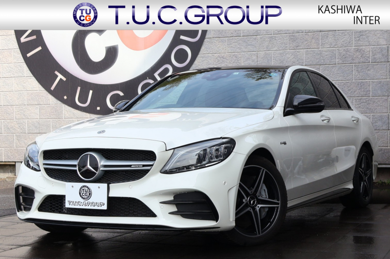 AMG Cクラス C43 4MATIC 　後期型 AMGｽﾀｲﾘﾝｸﾞPKG ﾚｰﾀﾞｰｾｰﾌﾃｨPKG ｴｱﾊﾞﾗﾝｽPKG ﾊﾟﾉﾗﾏSR ｸﾗﾝﾍﾞﾘｰ赤革 ｼｰﾄﾋｰﾀ 純正10.25ｲﾝﾁﾅﾋﾞ地ﾃﾞｼﾞ ｺｯｸﾋﾟｯﾄDisp AppleCarPlay Burmesterｻﾗｳﾝﾄﾞ Bﾓﾆﾀｰ 電動Rｹﾞｰﾄ ﾌｯﾄﾄﾗﾝｸOP 18ｲﾝﾁAW　2年保証