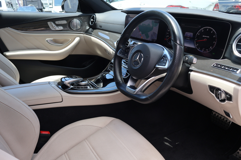 AMG Eクラス E43 4MATIC ｽﾃｰｼｮﾝﾜｺﾞﾝ　AMGｽﾀｲﾘﾝｸﾞPKG ﾚｰﾀﾞｰｾｰﾌﾃｨPKG ｴｱﾊﾞﾗﾝｽPKG ﾊﾟﾉﾗﾏSR ｷｰﾚｽGO ﾍﾞｰｼﾞｭ革 ｼｰﾄﾋｰﾀｰ 純正ﾅﾋﾞ地ﾃﾞｼﾞ 360°ｶﾒﾗ Burmesterｻﾗｳﾝﾄﾞ Applecarplay Android Auto 電動Rｹﾞｰﾄ HUD PTS AMG20ｲﾝﾁAW　2年保証