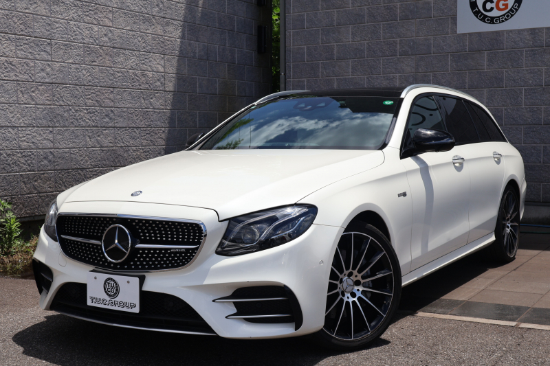 AMG Eクラス E43 4MATIC ｽﾃｰｼｮﾝﾜｺﾞﾝ　AMGｽﾀｲﾘﾝｸﾞPKG ﾚｰﾀﾞｰｾｰﾌﾃｨPKG ｴｱﾊﾞﾗﾝｽPKG ﾊﾟﾉﾗﾏSR ｷｰﾚｽGO ﾍﾞｰｼﾞｭ革 ｼｰﾄﾋｰﾀｰ 純正ﾅﾋﾞ地ﾃﾞｼﾞ 360°ｶﾒﾗ Burmesterｻﾗｳﾝﾄﾞ Applecarplay Android Auto 電動Rｹﾞｰﾄ HUD PTS AMG20ｲﾝﾁAW　2年保証