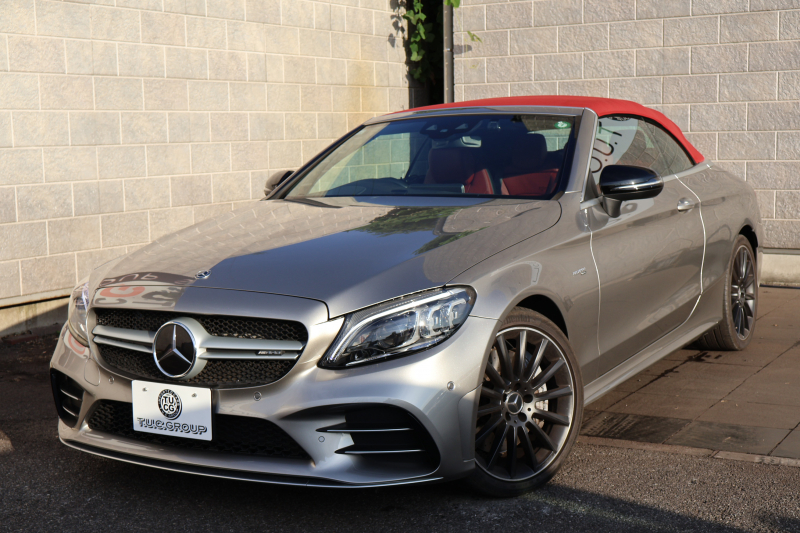 AMG Cクラス C43 4MATIC ｶﾌﾞﾘｵﾚ　後期型 ﾀﾞｰｸﾚｯﾄﾞ幌 AMGｽﾀｲﾘﾝｸﾞPKG ﾚｰﾀﾞｰｾｰﾌﾃｨPKG ｴｱﾊﾞﾗﾝｽPKG ｸﾗﾝﾍﾞﾘｰ赤革 ｼｰﾄﾋｰﾀ 純正10.25ｲﾝﾁﾅﾋﾞ地ﾃﾞｼﾞ ｺｯｸﾋﾟｯﾄDisp AppleCarPlay Burmesterｻﾗｳﾝﾄﾞ Bﾓﾆﾀｰ ﾏﾙﾁﾋﾞｰﾑLED 純正ﾄﾞﾗﾚｺ AMG19ｲﾝﾁAW　2年保証