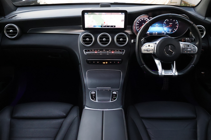 AMG GLC GLC43 4MATIC　後期型 ﾚｻﾞｰｴｸｽｸﾙｰｼﾌﾞPKG ﾚｰﾀﾞｰｾｰﾌﾃｨPKG ｴｱﾊﾞﾗﾝｽPKG ﾊﾟﾉﾗﾏSR 黒革ｼｰﾄ ｼｰﾄﾋｰﾀ ﾍﾞﾝﾁﾚｰﾀ MBUX 純正10.25ｲﾝﾁﾅﾋﾞ地ﾃﾞｼﾞ ｺｯｸﾋﾟｯﾄDisp 360°ｶﾒﾗ Burmester PTS 電動Rｹﾞｰﾄ HUD AMG20ｲﾝﾁAW　2年保証