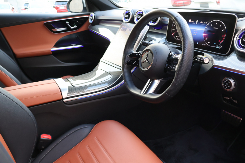 メルセデスベンツ Cクラス C200ｽﾃｰｼｮﾝﾜｺﾞﾝ AVG(ISG搭載ﾓﾃﾞﾙ)　ﾚｻﾞｰｴｸｽｸﾙｰｼﾌﾞPKG AMGﾗｲﾝPKG ﾍﾞｰｼｯｸPKG ﾚｰﾀﾞｰｾｰﾌﾃｨPKG 1ｵｰﾅｰ ﾊﾟﾉﾗﾏSR 茶革 ｼｰﾄﾋｰﾀｰ 純正ﾅﾋﾞ地ﾃﾞｼﾞ MBUX ARﾅﾋﾞ 360度ｶﾒﾗ  PTS HUD  AMG18ｲﾝﾁAW　2年保証