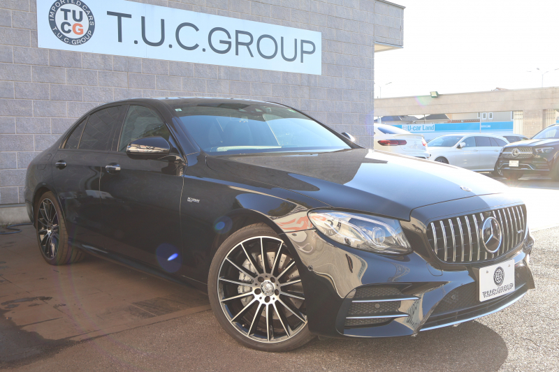 AMG Eクラス E43 4MATIC　ﾚｰﾀﾞｰｾｰﾌﾃｨPKG AMGｽﾀｲﾘﾝｸﾞPKG ｴｱﾊﾞﾗﾝｽPKG ﾊﾟﾉﾗﾏSR ｷｰﾚｽGO 黒ﾅｯﾊﾟ革 ｼｰﾄﾋｰﾀｰ 純正ﾅﾋﾞ地ﾃﾞｼﾞ 360°ｶﾒﾗ Burmesterｻﾗｳﾝﾄﾞ Applecarplay Android Auto 電動Rｹﾞｰﾄ HUD PTS AMG20ｲﾝﾁAW　2年保証