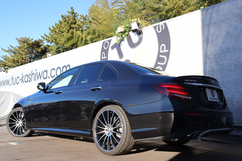 AMG Eクラス E43 4MATIC　ﾚｰﾀﾞｰｾｰﾌﾃｨPKG AMGｽﾀｲﾘﾝｸﾞPKG ｴｱﾊﾞﾗﾝｽPKG ﾊﾟﾉﾗﾏSR ｷｰﾚｽGO 黒ﾅｯﾊﾟ革 ｼｰﾄﾋｰﾀｰ 純正ﾅﾋﾞ地ﾃﾞｼﾞ 360°ｶﾒﾗ Burmesterｻﾗｳﾝﾄﾞ Applecarplay Android Auto 電動Rｹﾞｰﾄ HUD PTS AMG20ｲﾝﾁAW　2年保証