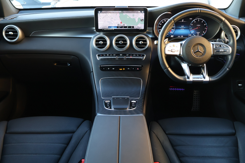 AMG GLCクーペ GLC43 4MATIC ｸｰﾍﾟ　後期型 ﾚｻﾞｰｴｸｽｸﾙｰｼﾌﾞPKG ﾚｰﾀﾞｰｾｰﾌﾃｨPKG ｴｱﾊﾞﾗﾝｽPKG 1ｵｰﾅｰ 黒革ｼｰﾄ ｼｰﾄﾋｰﾀ MBUX 純正10.25ｲﾝﾁﾅﾋﾞ地ﾃﾞｼﾞ ｺｯｸﾋﾟｯﾄDisp Burmester AppleCarPlay 360°ｶﾒﾗ PTS 電動Rｹﾞｰﾄ HUD AMG20ｲﾝﾁAW　新車保証