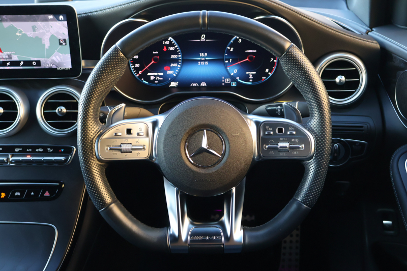 AMG GLCクーペ GLC43 4MATIC ｸｰﾍﾟ　後期型 ﾚｻﾞｰｴｸｽｸﾙｰｼﾌﾞPKG ﾚｰﾀﾞｰｾｰﾌﾃｨPKG ｴｱﾊﾞﾗﾝｽPKG 1ｵｰﾅｰ 黒革ｼｰﾄ ｼｰﾄﾋｰﾀ MBUX 純正10.25ｲﾝﾁﾅﾋﾞ地ﾃﾞｼﾞ ｺｯｸﾋﾟｯﾄDisp Burmester AppleCarPlay 360°ｶﾒﾗ PTS 電動Rｹﾞｰﾄ HUD AMG20ｲﾝﾁAW　新車保証