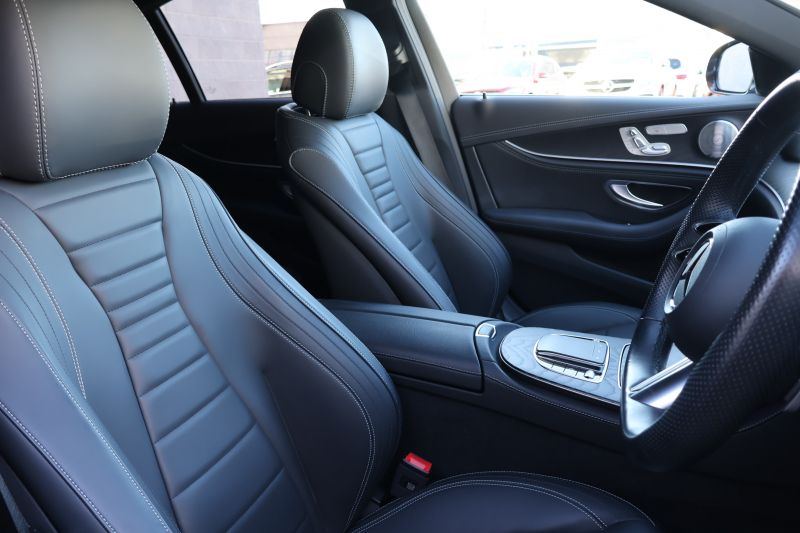 メルセデスベンツ Eクラス E200 ｽﾎﾟｰﾂ（BSG搭載ﾓﾃﾞﾙ）　後期型 AMGﾗｲﾝｲﾝﾃﾘｱPKG ｴｸｽｸﾙｰｼﾌﾞPKG ﾚｰﾀﾞｰｾｰﾌﾃｨPKG ﾊﾟﾉﾗﾏSR 黒ﾅｯﾊﾟ革 ｼｰﾄﾋｰﾀ MBUX ARﾅﾋﾞ地ﾃﾞｼﾞ  AppleCarPlay 360°ｶﾒﾗ Burmester ﾜｲﾔﾚｽﾁｬｰｼﾞﾝｸﾞ HUD PTS AMG19ｲﾝﾁAW　2年保証