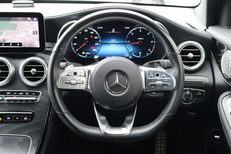 メルセデスベンツ GLCクーペ GLC220d 4MATIC ｸｰﾍﾟ AMGﾗｲﾝ　後期型 ﾚｻﾞｰｴｸｽｸﾙｰｼﾌﾞPKG ﾚｰﾀﾞｰｾｰﾌﾃｨPKG ｴｱﾊﾞﾗﾝｽPKG ｶﾞﾗｽSR 黒革 ｼｰﾄﾋｰﾀ ﾍﾞﾝﾁﾚｰﾀ MBUX 純正10.25ｲﾝﾁﾅﾋﾞ地ﾃﾞｼﾞ ｺｯｸﾋﾟｯﾄDisp 360°ｶﾒﾗ Burmester 電動Rｹﾞｰﾄ HUD AMG19ｲﾝﾁAW　2年保証