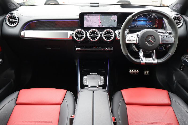 AMG GLB GLB35 4MATIC　AMGﾊﾟﾌｫｰﾏﾝｽｽﾃｱﾘﾝｸﾞ＆ﾄﾞﾗｲﾌﾞｺﾝﾄﾛｰﾙｽｲｯﾁ ｱﾄﾞﾊﾞﾝｽﾄﾞPKG ﾚｰﾀﾞｰｾｰﾌﾃｨPKG ﾊﾟﾉﾗﾐｯｸSR 赤/黒革ｼｰﾄ ｼｰﾄﾋｰﾀｰ MBUX 10.25ｲﾝﾁﾅﾋﾞ地ﾃﾞｼﾞ 360度ｶﾒﾗ ﾜｲﾔﾚｽﾁｬｰｼﾞﾝｸﾞ HUD AMG19AW　新車保証
