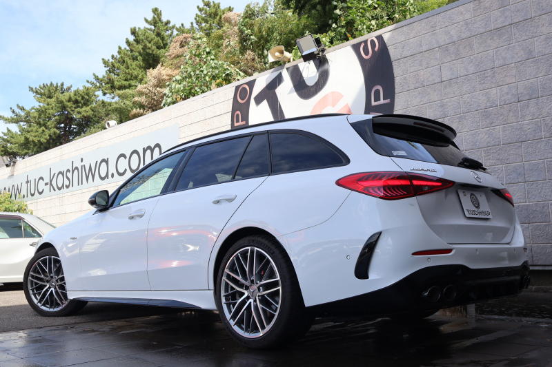 AMG Cクラス C43 4MATIC ｽﾃｰｼｮﾝﾜｺﾞﾝ (BSG搭載ﾓﾃﾞﾙ)　ﾚｻﾞｰｴｸｽｸﾙｰｼﾌﾞPKG ﾚｰﾀﾞｰｾｰﾌﾃｨPKG ﾊﾟﾉﾗﾏSR ｼｴﾅﾌﾞﾗｳﾝ/ﾌﾞﾗｯｸ革 ｼｰﾄﾋｰﾀｰ  ﾍﾞﾝﾁﾚｰﾀｰ MBUX ARﾅﾋﾞ地ﾃﾞｼﾞ AppleCarPlay Burmester 360度ｶﾒﾗ  HUD  ﾘｱｱｸｽﾙｽﾃｱﾘﾝｸﾞ AMG19ｲﾝﾁAW　新車保証