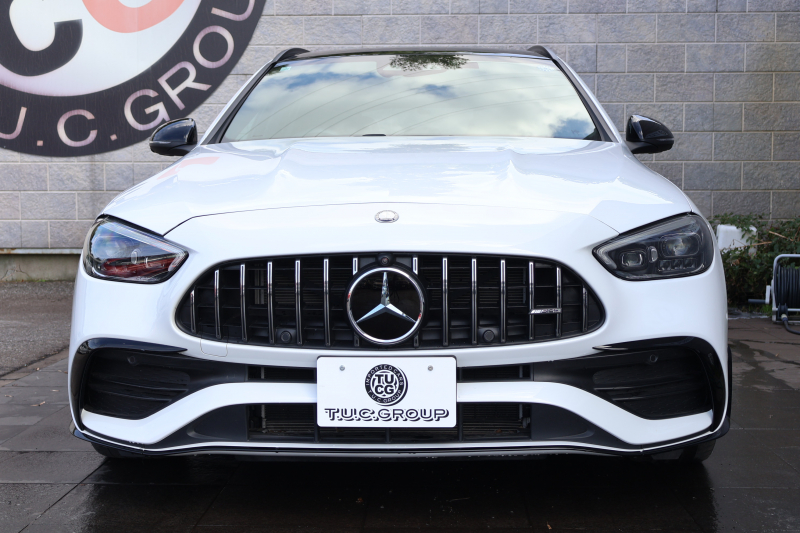 AMG Cクラス C43 4MATIC ｽﾃｰｼｮﾝﾜｺﾞﾝ (BSG搭載ﾓﾃﾞﾙ)　ﾚｻﾞｰｴｸｽｸﾙｰｼﾌﾞPKG ﾚｰﾀﾞｰｾｰﾌﾃｨPKG ﾊﾟﾉﾗﾏSR ｼｴﾅﾌﾞﾗｳﾝ/ﾌﾞﾗｯｸ革 ｼｰﾄﾋｰﾀｰ  ﾍﾞﾝﾁﾚｰﾀｰ MBUX ARﾅﾋﾞ地ﾃﾞｼﾞ AppleCarPlay Burmester 360度ｶﾒﾗ  HUD  ﾘｱｱｸｽﾙｽﾃｱﾘﾝｸﾞ AMG19ｲﾝﾁAW　新車保証