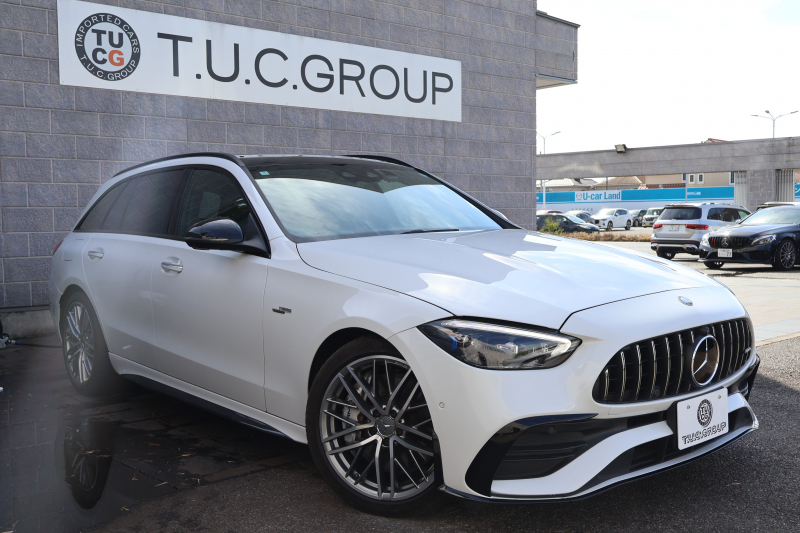 AMG Cクラス C43 4MATIC ｽﾃｰｼｮﾝﾜｺﾞﾝ (BSG搭載ﾓﾃﾞﾙ)　ﾚｻﾞｰｴｸｽｸﾙｰｼﾌﾞPKG ﾚｰﾀﾞｰｾｰﾌﾃｨPKG ﾊﾟﾉﾗﾏSR ｼｴﾅﾌﾞﾗｳﾝ/ﾌﾞﾗｯｸ革 ｼｰﾄﾋｰﾀｰ  ﾍﾞﾝﾁﾚｰﾀｰ MBUX ARﾅﾋﾞ地ﾃﾞｼﾞ AppleCarPlay Burmester 360度ｶﾒﾗ  HUD  ﾘｱｱｸｽﾙｽﾃｱﾘﾝｸﾞ AMG19ｲﾝﾁAW　新車保証