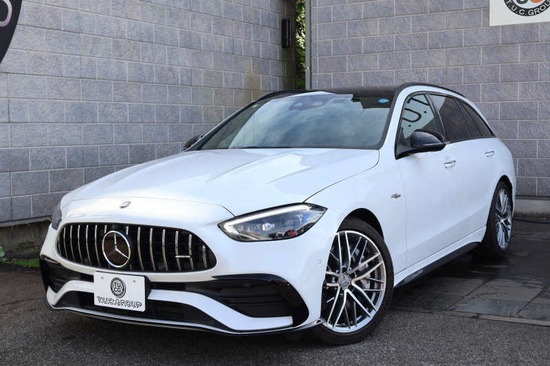 AMG Cクラス C43 4MATIC ｽﾃｰｼｮﾝﾜｺﾞﾝ (BSG搭載ﾓﾃﾞﾙ)　ﾚｻﾞｰｴｸｽｸﾙｰｼﾌﾞPKG ﾚｰﾀﾞｰｾｰﾌﾃｨPKG ﾊﾟﾉﾗﾏSR ｼｴﾅﾌﾞﾗｳﾝ/ﾌﾞﾗｯｸ革 ｼｰﾄﾋｰﾀｰ  ﾍﾞﾝﾁﾚｰﾀｰ MBUX ARﾅﾋﾞ地ﾃﾞｼﾞ AppleCarPlay Burmester 360度ｶﾒﾗ  HUD  ﾘｱｱｸｽﾙｽﾃｱﾘﾝｸﾞ AMG19ｲﾝﾁAW　新車保証
