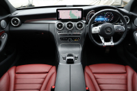 AMG Cクラス C43 4MATIC 　後期型 AMGｽﾀｲﾘﾝｸﾞPKG ﾚｰﾀﾞｰｾｰﾌﾃｨPKG ｴｱﾊﾞﾗﾝｽPKG ﾊﾟﾉﾗﾏSR ｸﾗﾝﾍﾞﾘｰ赤革 ｼｰﾄﾋｰﾀ 純正10.25ｲﾝﾁﾅﾋﾞ地ﾃﾞｼﾞ ｺｯｸﾋﾟｯﾄDisp AppleCarPlay Burmesterｻﾗｳﾝﾄﾞ Bﾓﾆﾀｰ 電動Rｹﾞｰﾄ ﾌｯﾄﾄﾗﾝｸOP 18ｲﾝﾁAW　2年保証